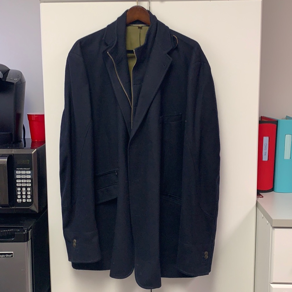 Kroon Men’s Ritchie Navy Wool Coat
